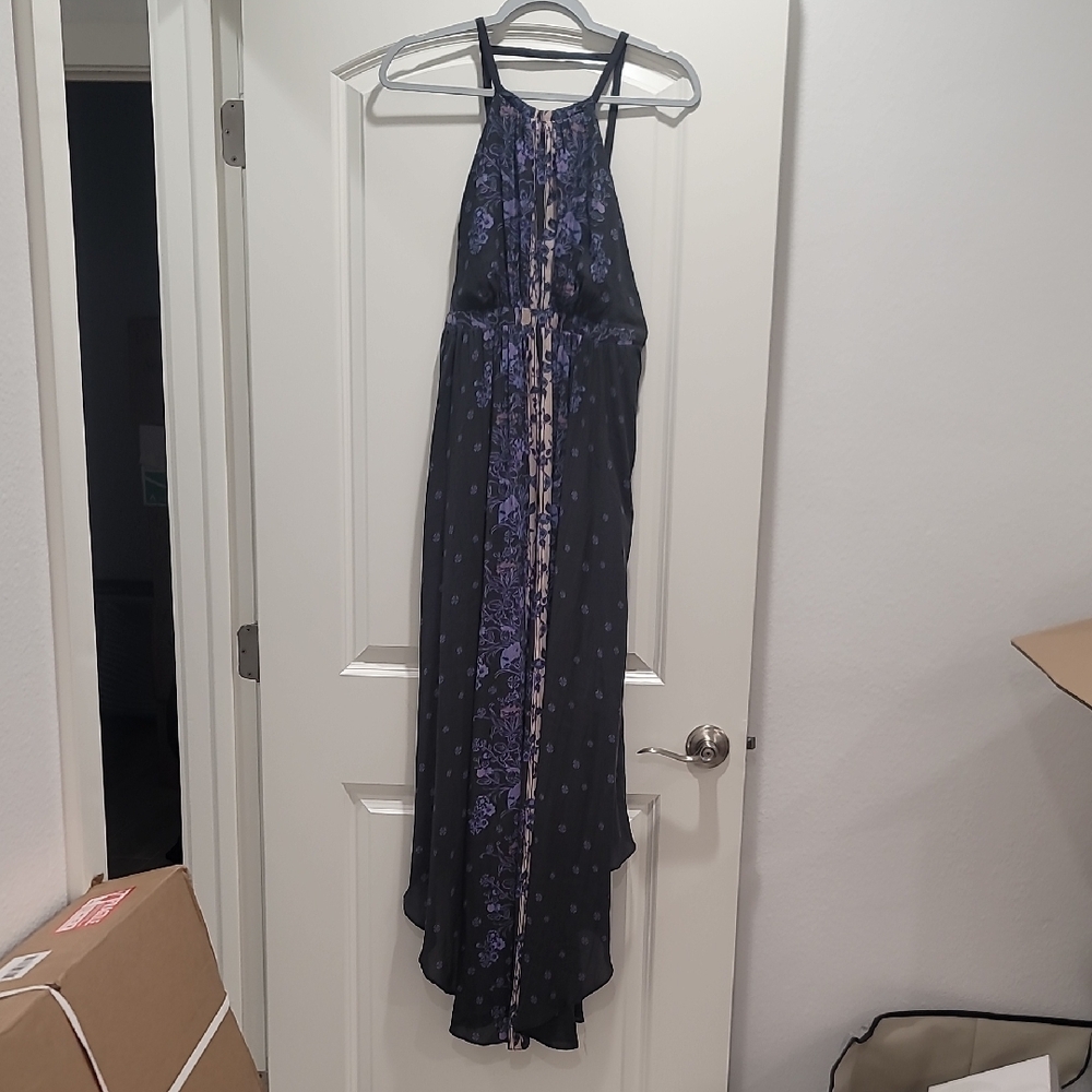 Free People Gray and Purple Women's Dress